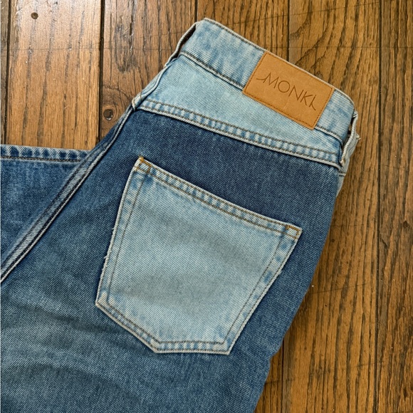 Monki Jeans Blue Patch Jeans - Picture 8 of 8